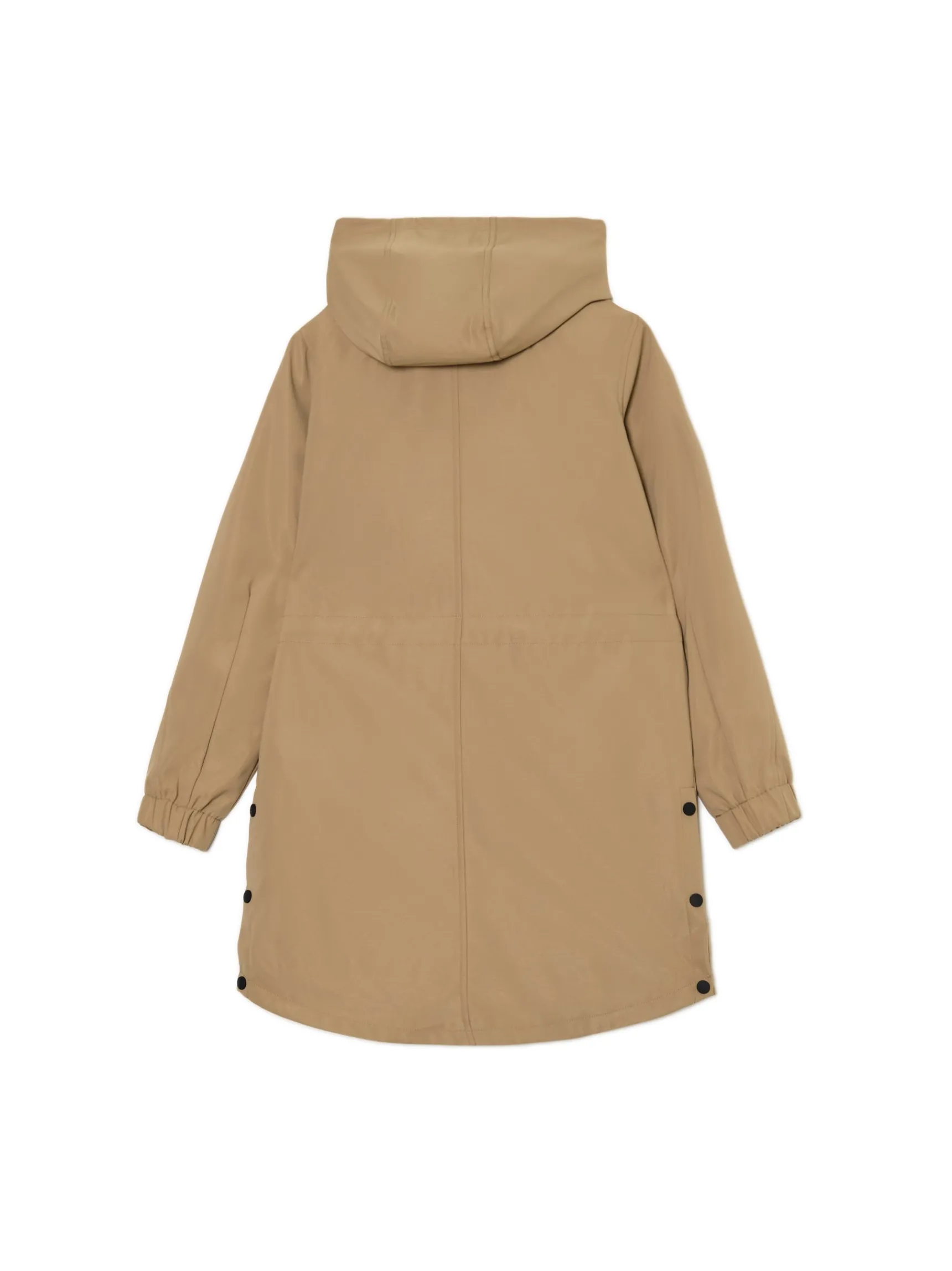 New Cropp Beżowa parka z kapturem beżowy