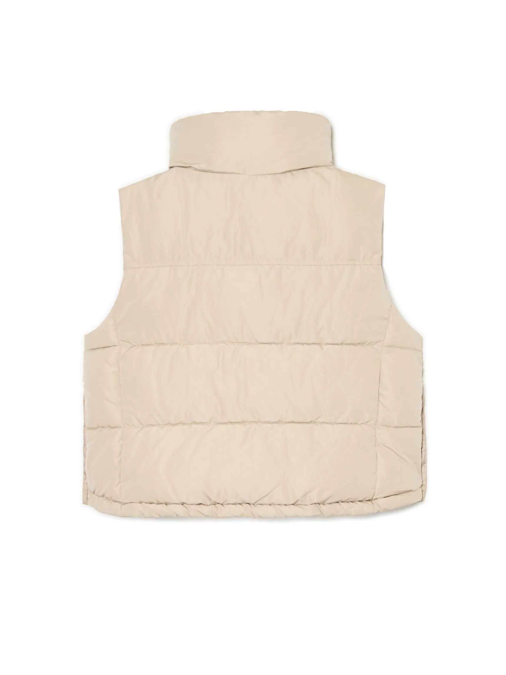 Clearance Cropp Beżowa pikowana kamizelka beżowy