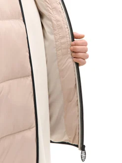 Best Cropp Beżowa pikowana kurtka puffer beżowy