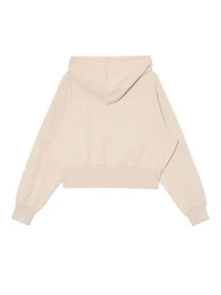 New Cropp Beżowa rozpinana bluza z kapturem beżowy