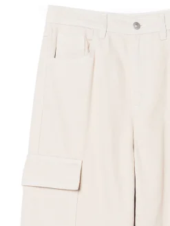 New Cropp Beżowe jeansy cargo straight beżowy