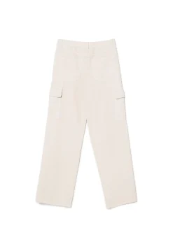 New Cropp Beżowe jeansy cargo straight beżowy