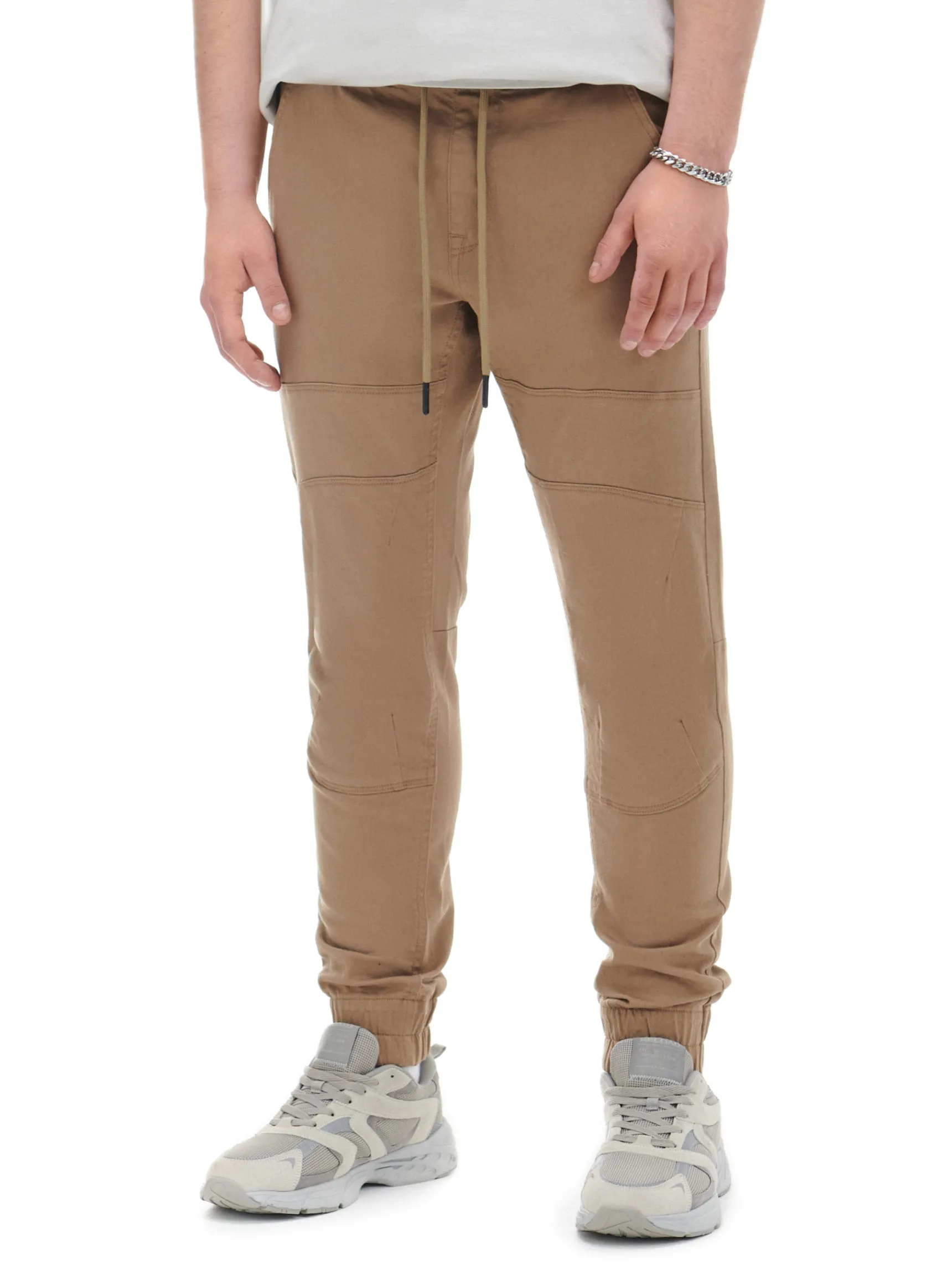 Clearance Cropp Beżowe joggery z kieszeniami cargo beżowy