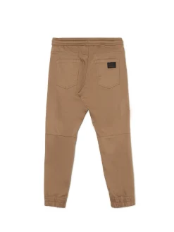Clearance Cropp Beżowe joggery z kieszeniami cargo beżowy