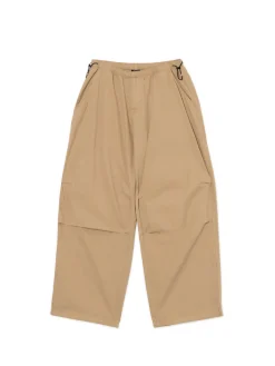 Clearance Cropp Beżowe spodnie parachute beżowy