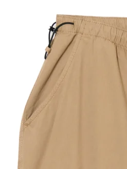 Clearance Cropp Beżowe spodnie parachute beżowy