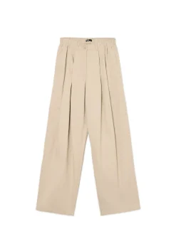 Hot Cropp Beżowe spodnie wide leg beżowy