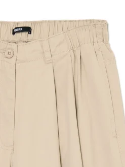 Hot Cropp Beżowe spodnie wide leg beżowy