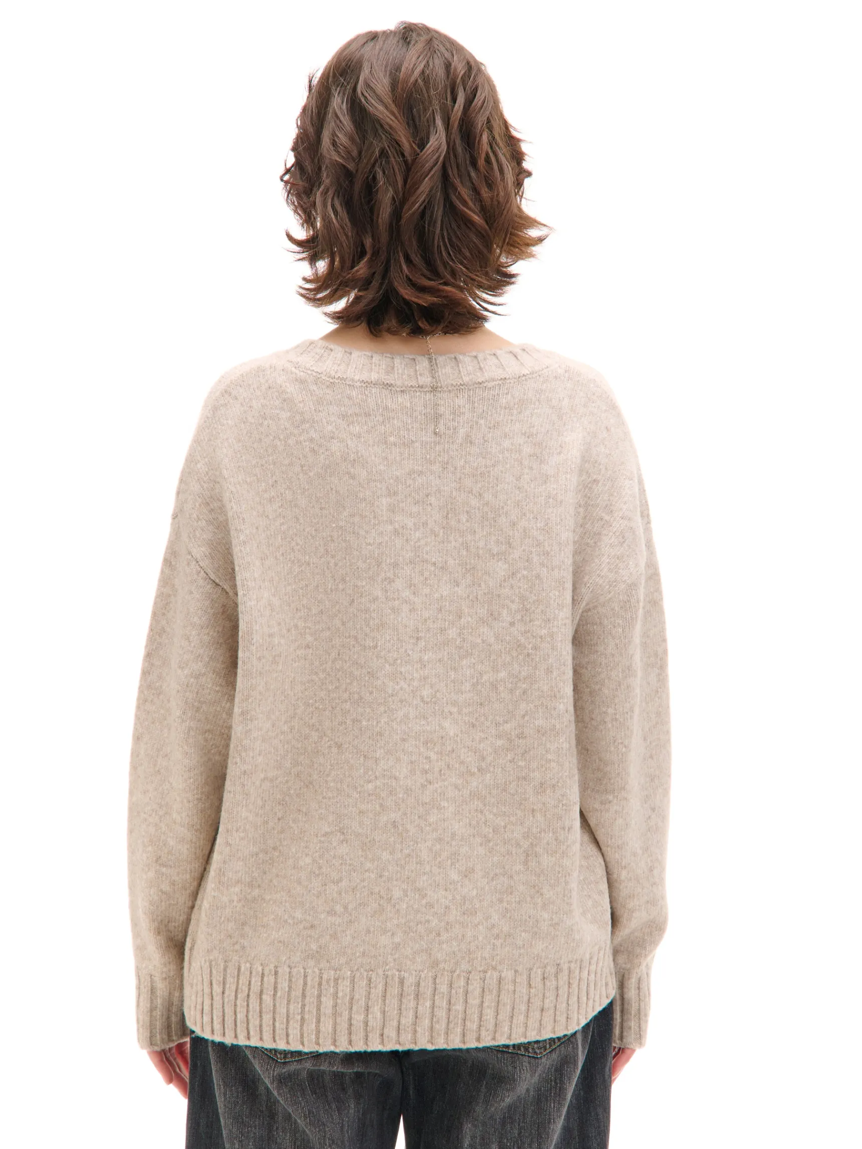 Online Cropp gładki sweter beżowy