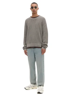 Online Cropp sweter z prążkowanej dzianiny beżowy