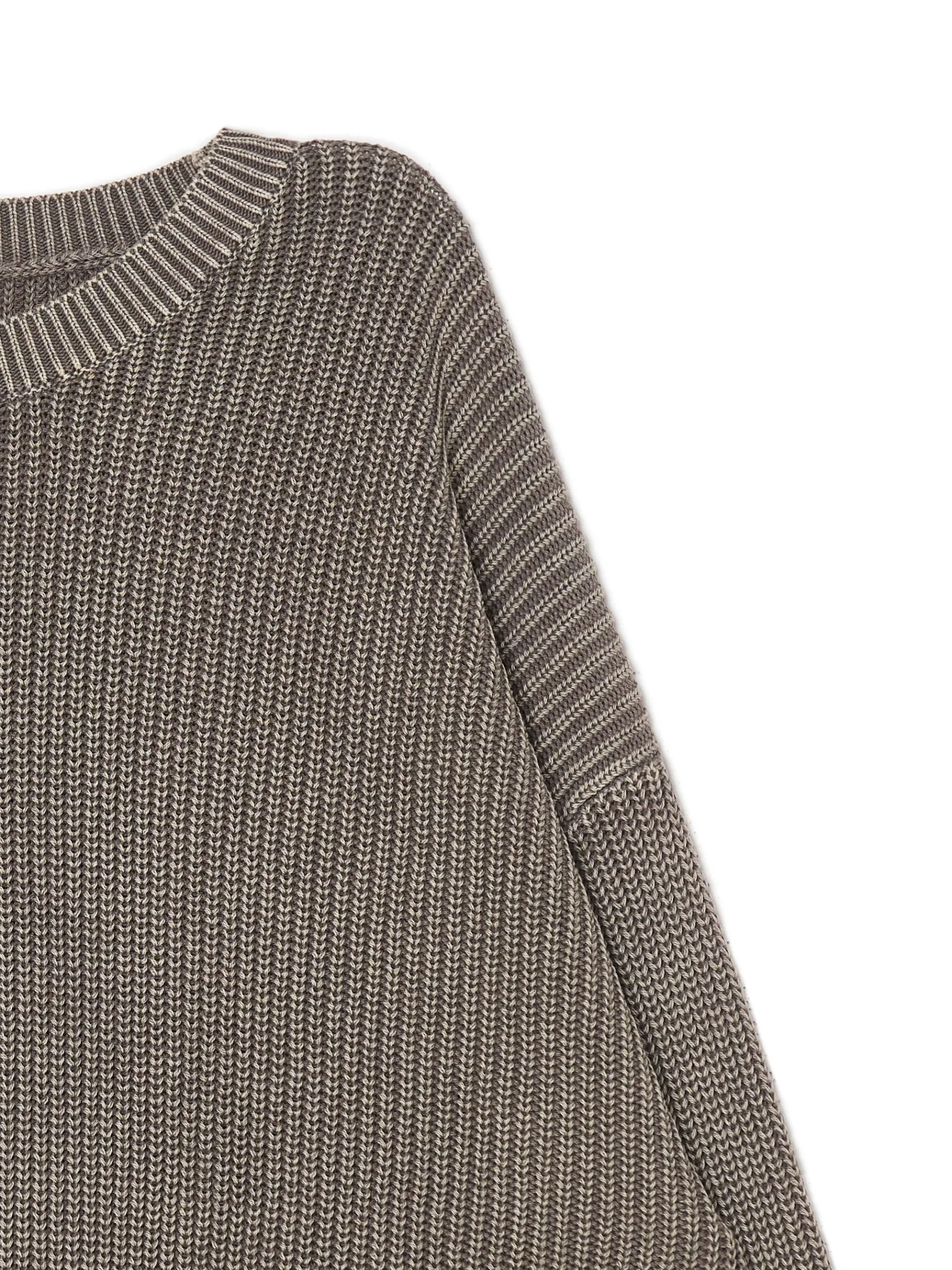 Online Cropp sweter z prążkowanej dzianiny beżowy