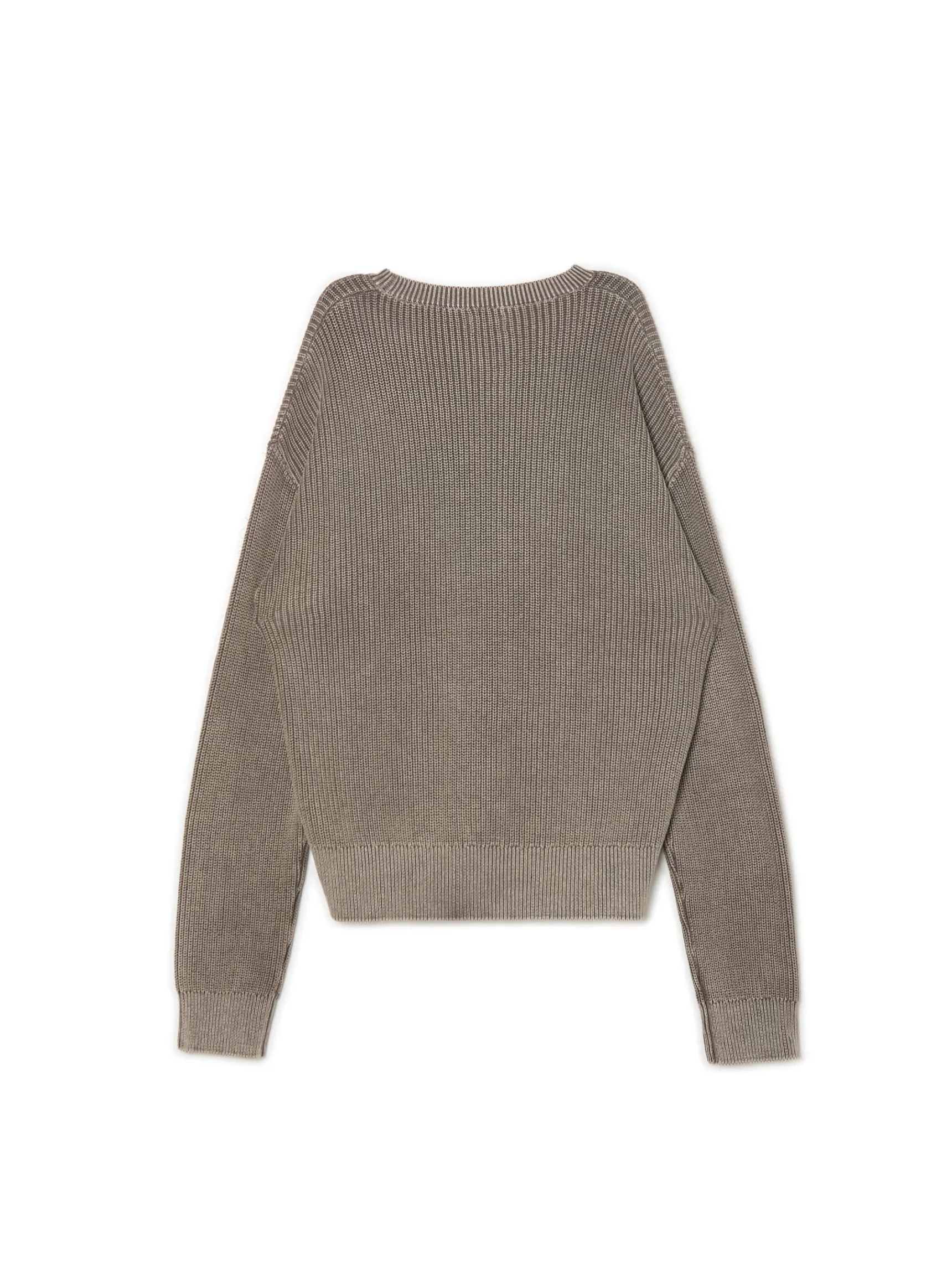 Online Cropp sweter z prążkowanej dzianiny beżowy