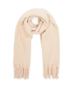 Clearance Cropp szalik z frędzlami beżowy