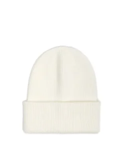 Discount Cropp Biała czapka beanie z dodatkiem wiskozy biały