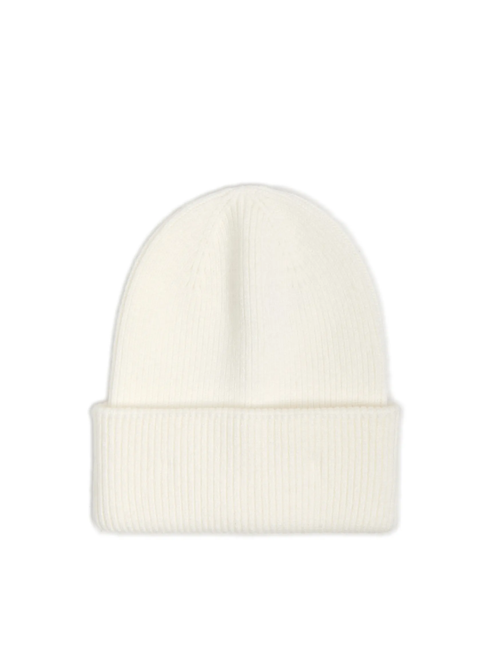 Discount Cropp Biała czapka beanie z dodatkiem wiskozy biały