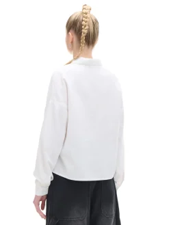 Hot Cropp Biała koszula z rozcięciami biały