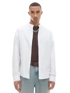 Discount Cropp Biała koszula ze stójką biały