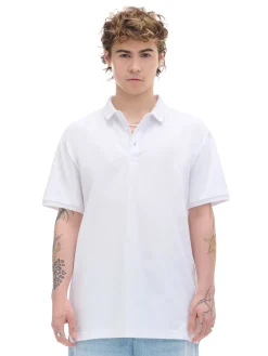 Discount Cropp Biała koszulka polo biały