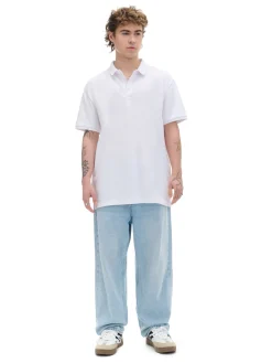 Discount Cropp Biała koszulka polo biały