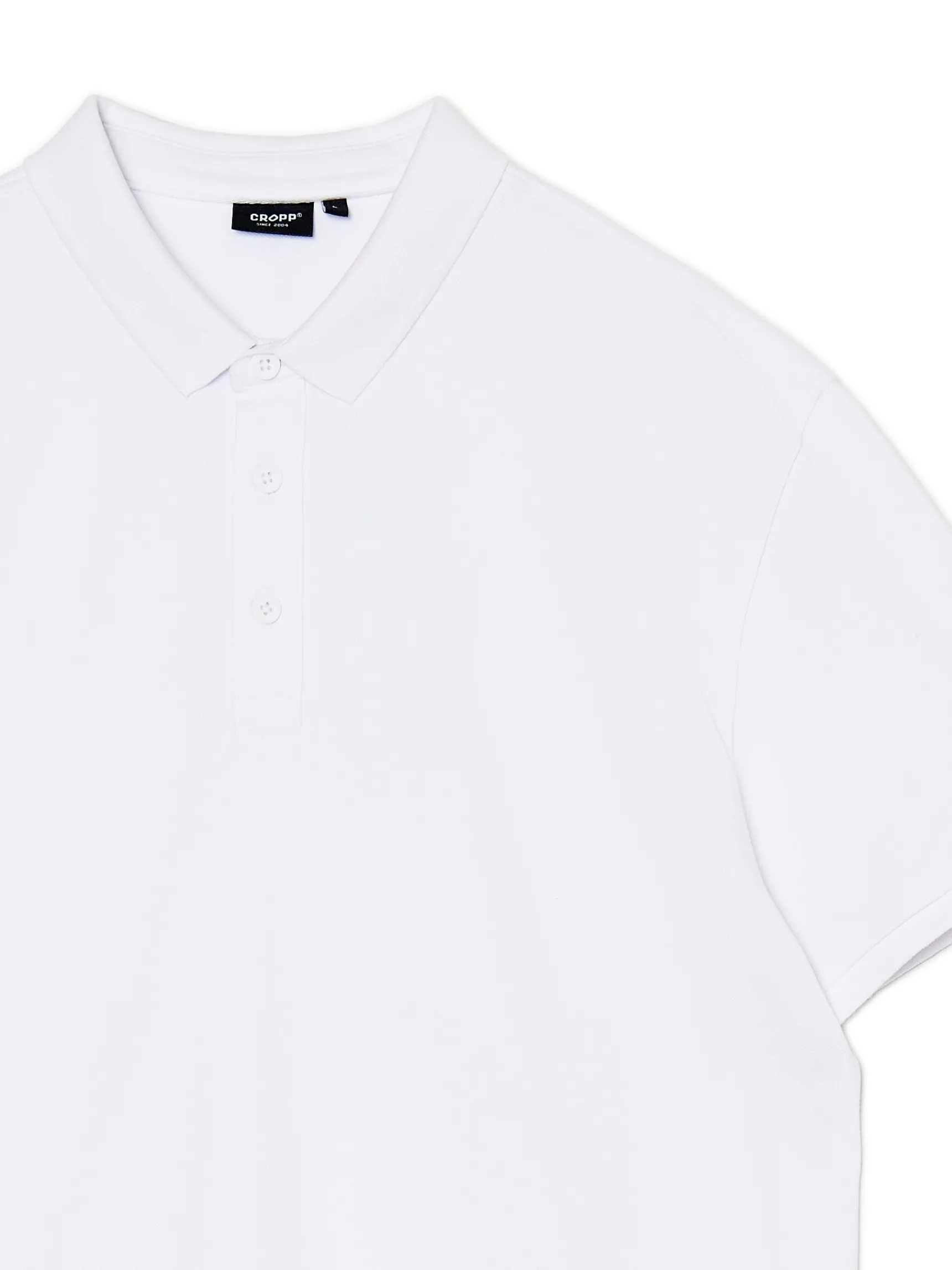 Discount Cropp Biała koszulka polo biały