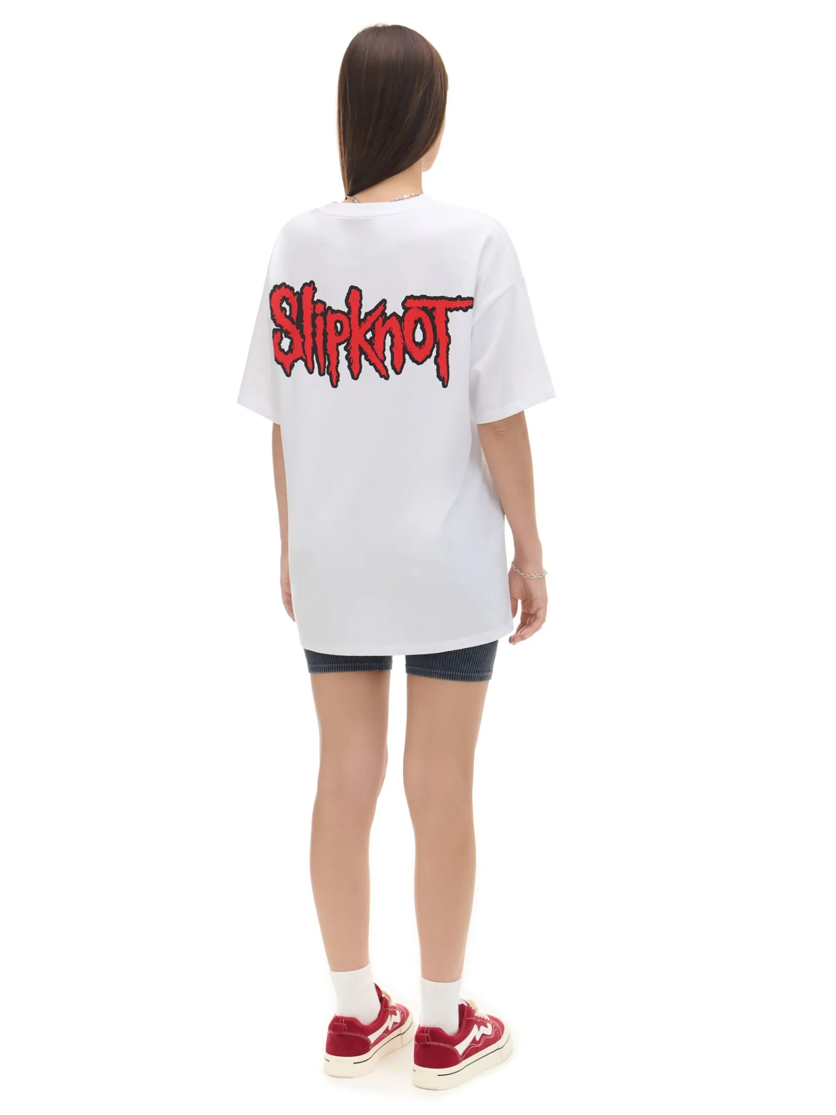 Sale Cropp Biała koszulka Slipknot UNISEX biały