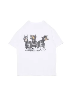 Sale Cropp Biała koszulka z dobermanami UNISEX biały