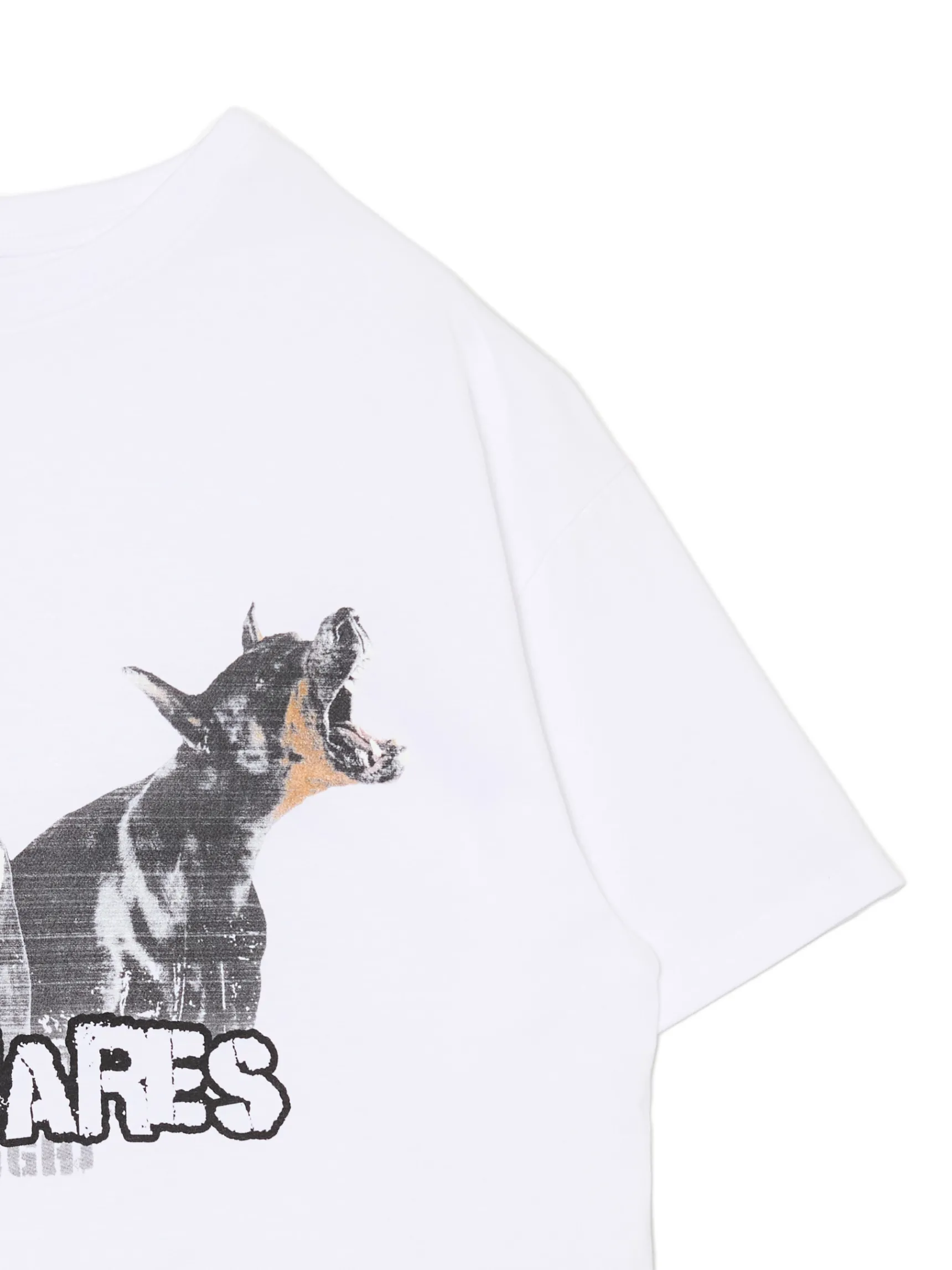 Sale Cropp Biała koszulka z dobermanami UNISEX biały