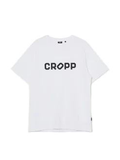 Hot Cropp Biała koszulka z nadrukiem biały