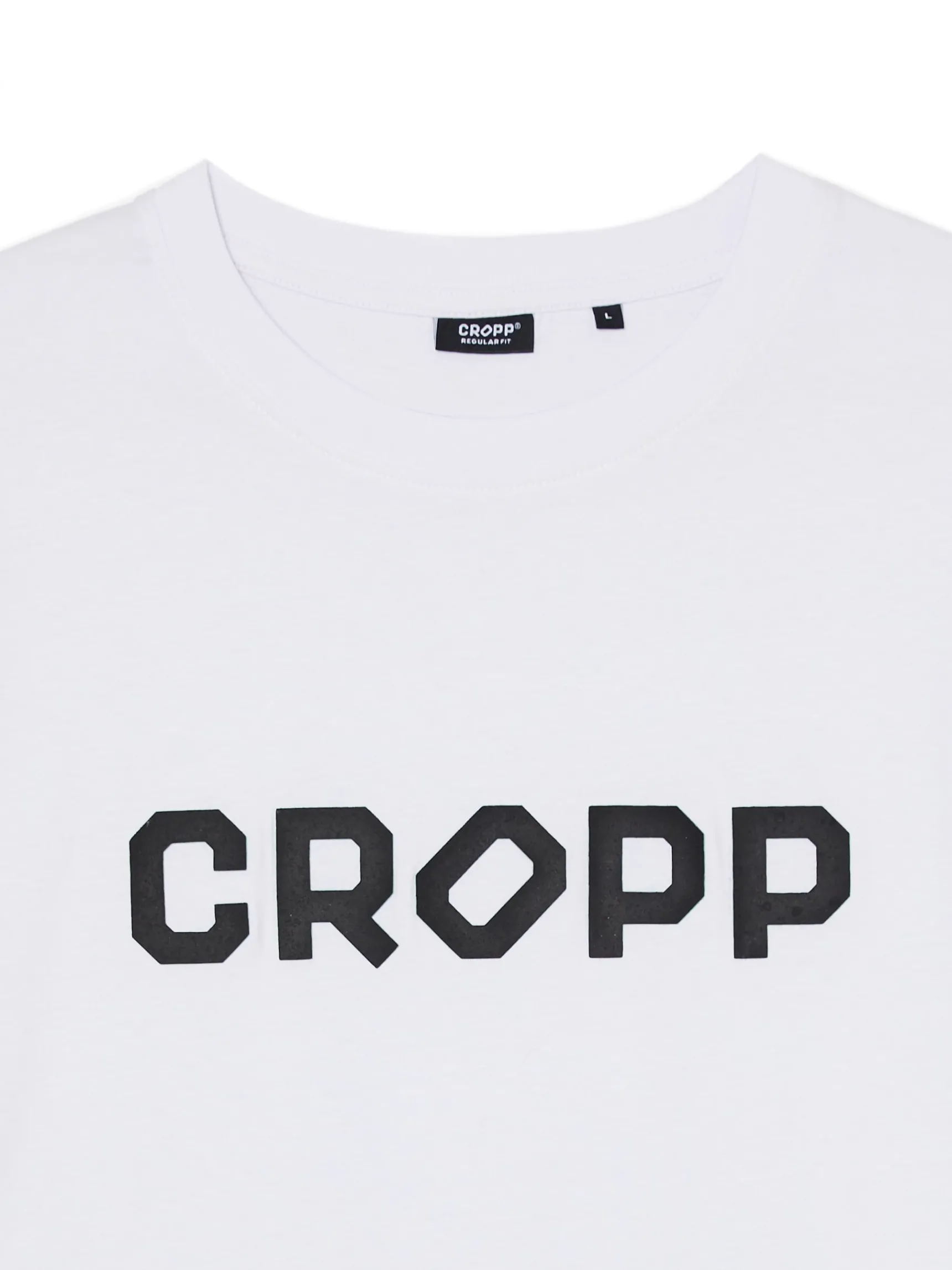 Hot Cropp Biała koszulka z nadrukiem biały