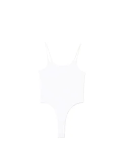 Outlet Cropp Białe body na ramiączkach biały