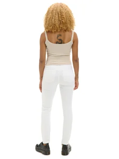 Online Cropp Białe jeansy skinny biały