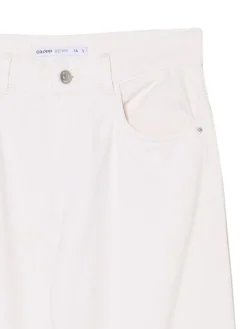 Discount Cropp Białe jeansy straight biały