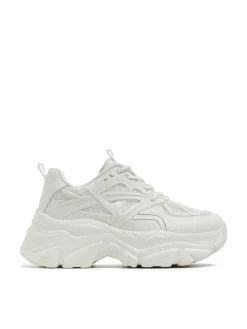Clearance Cropp Białe sneakersy chunky biały
