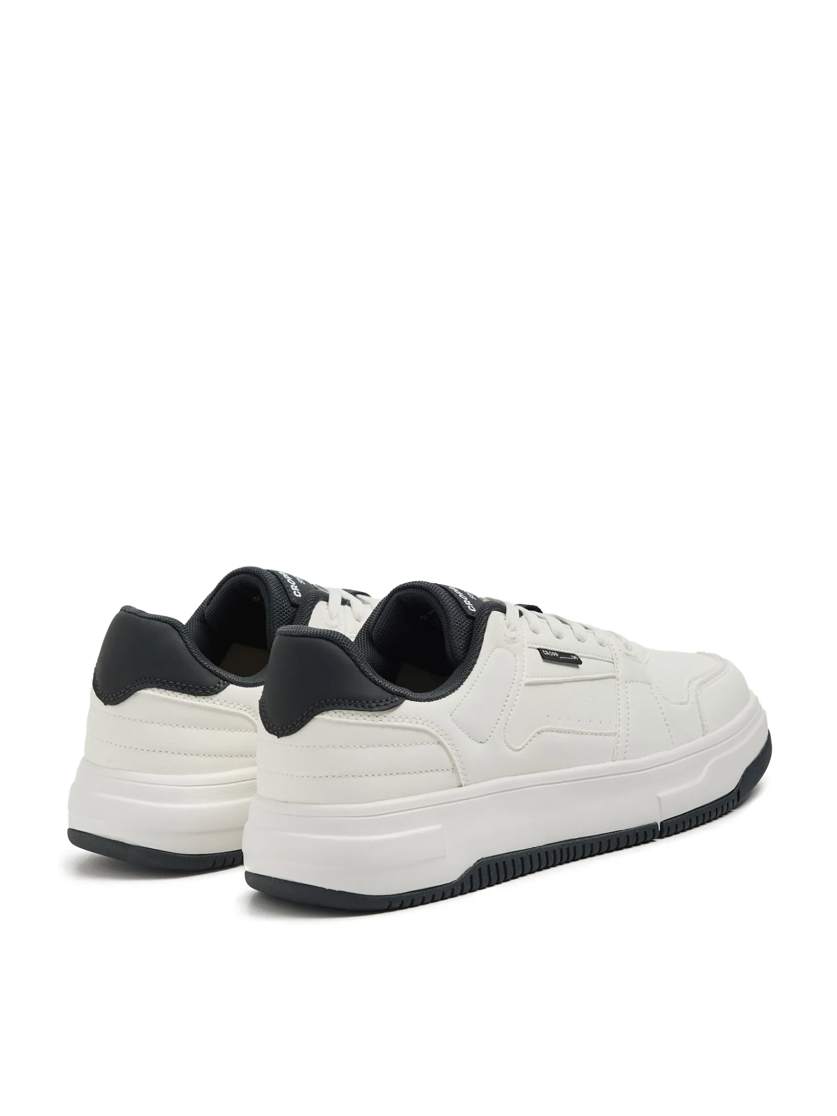 Fashion Cropp Białe sneakersy z czarnymi elementami biały