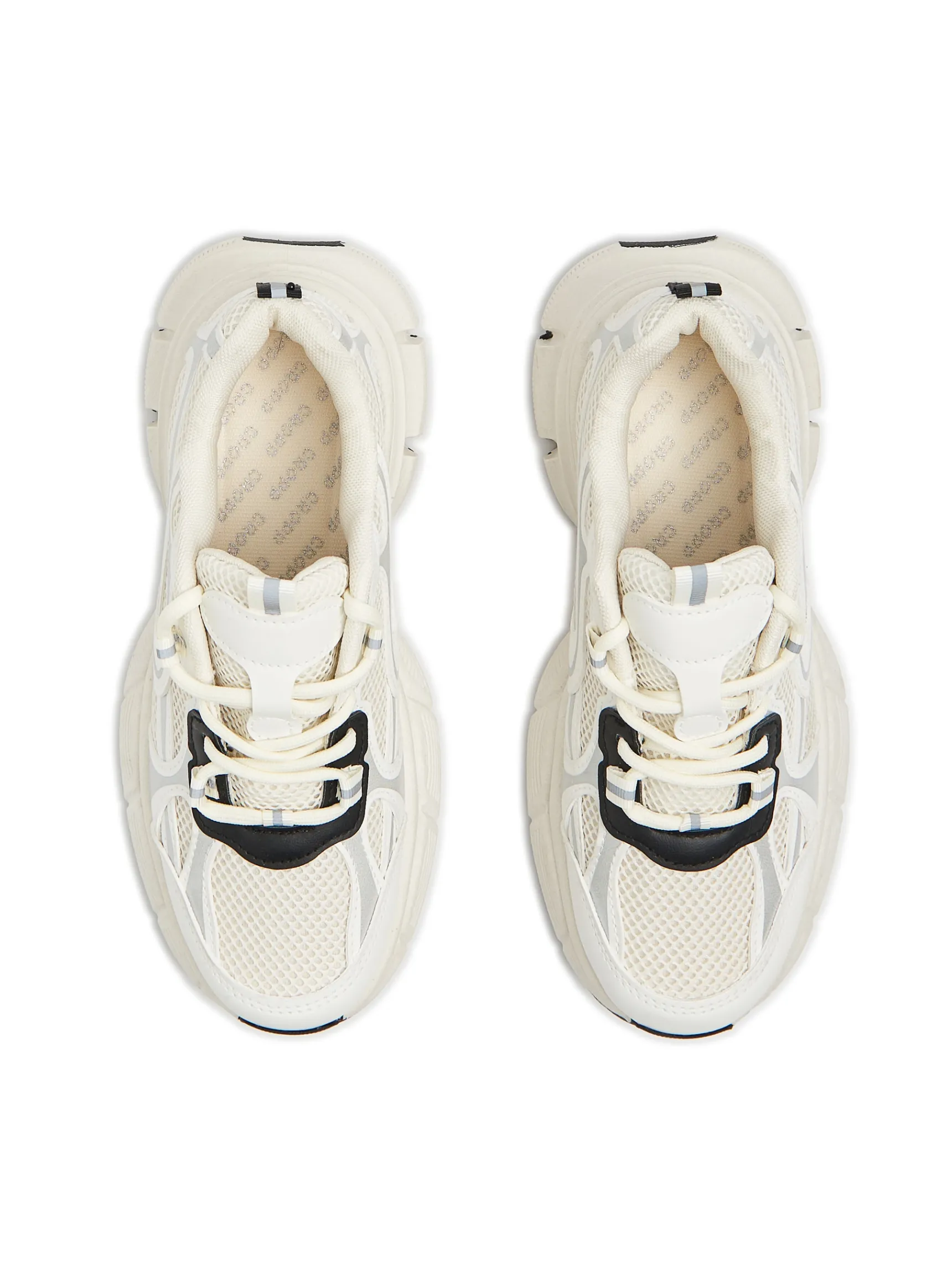 Outlet Cropp Białe sneakersy z elementami reflective wielobarwny