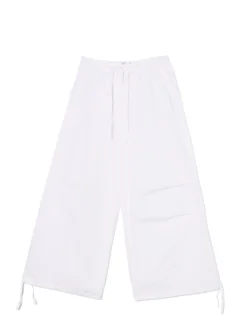 New Cropp Białe spodnie wide leg biały
