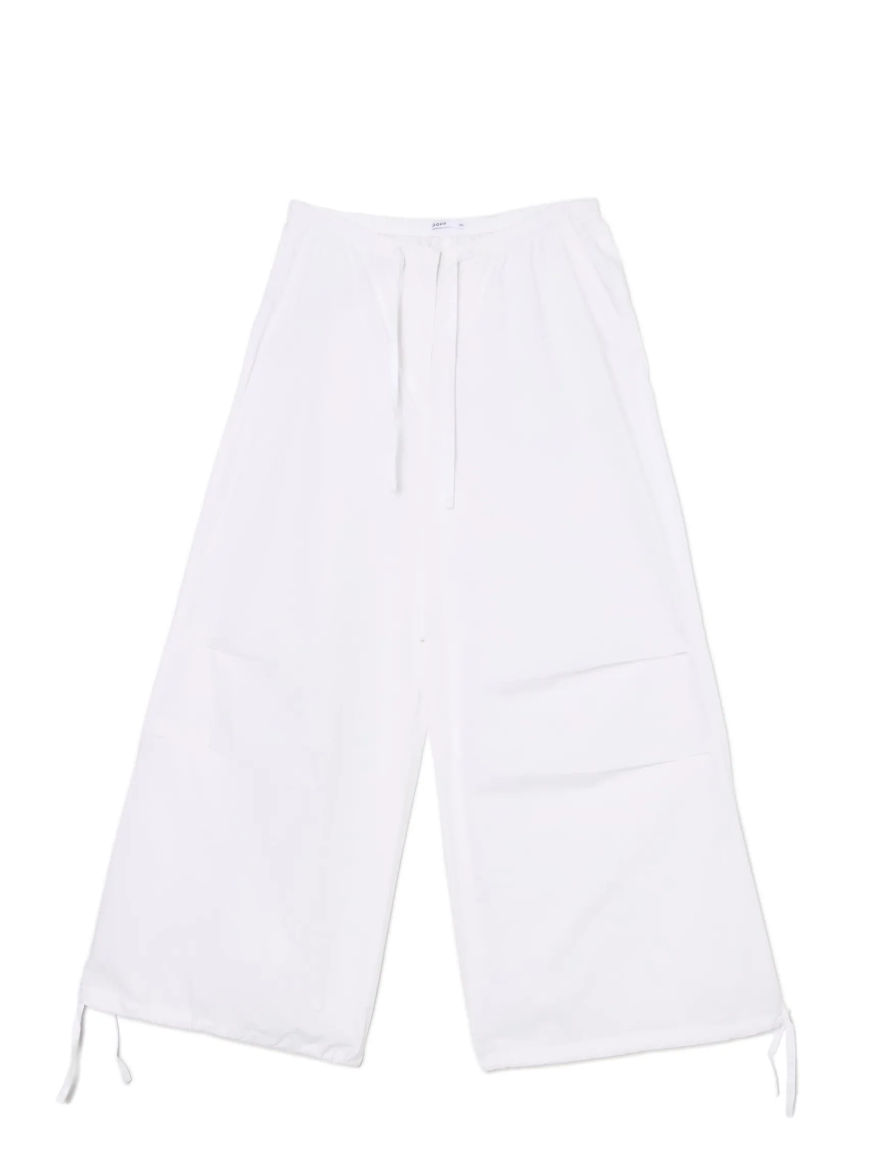 New Cropp Białe spodnie wide leg biały