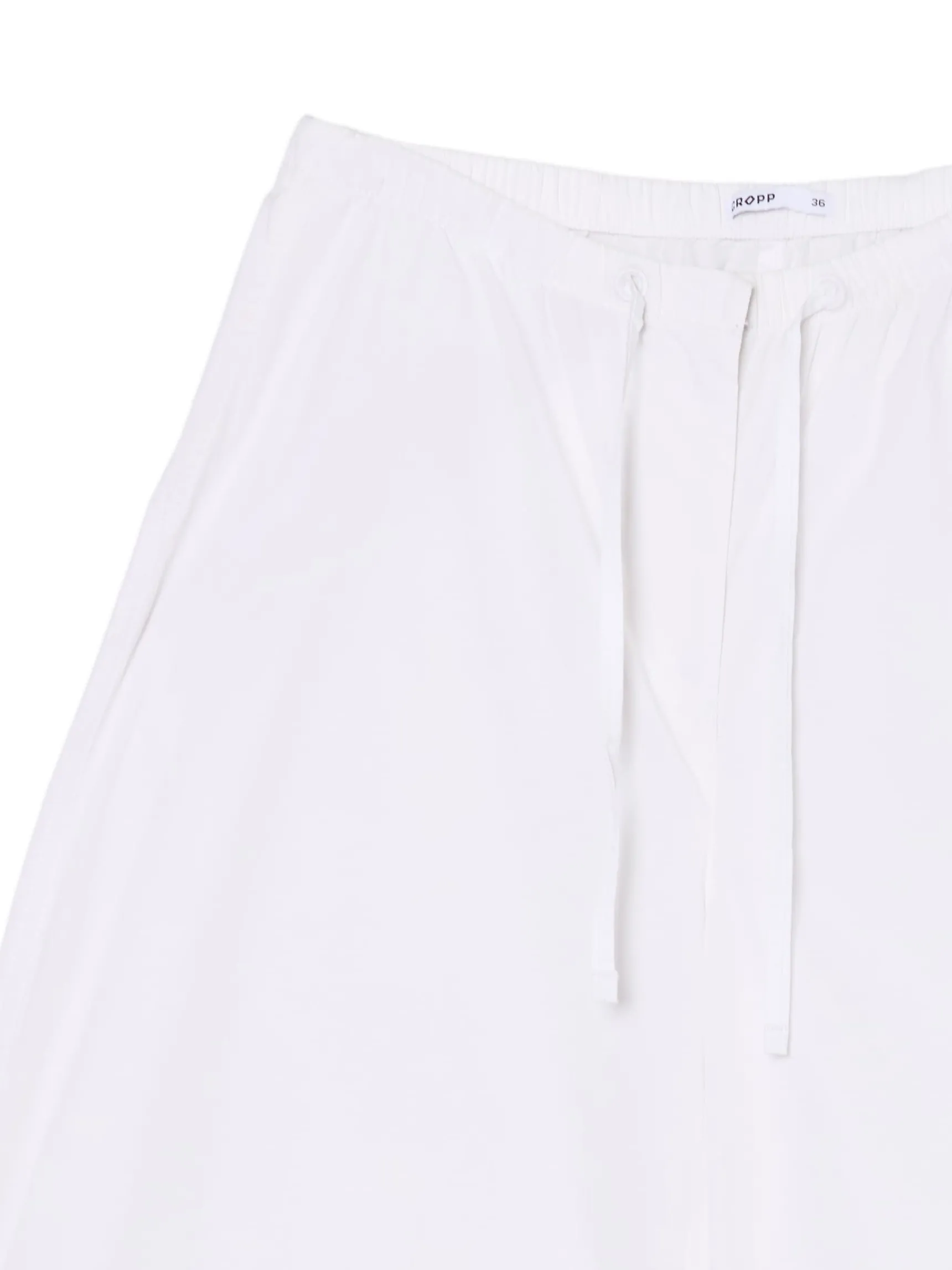 New Cropp Białe spodnie wide leg biały