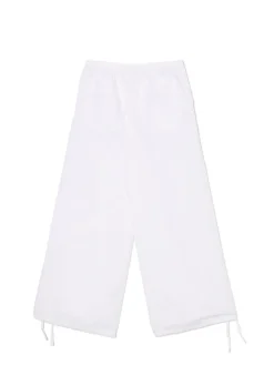 New Cropp Białe spodnie wide leg biały