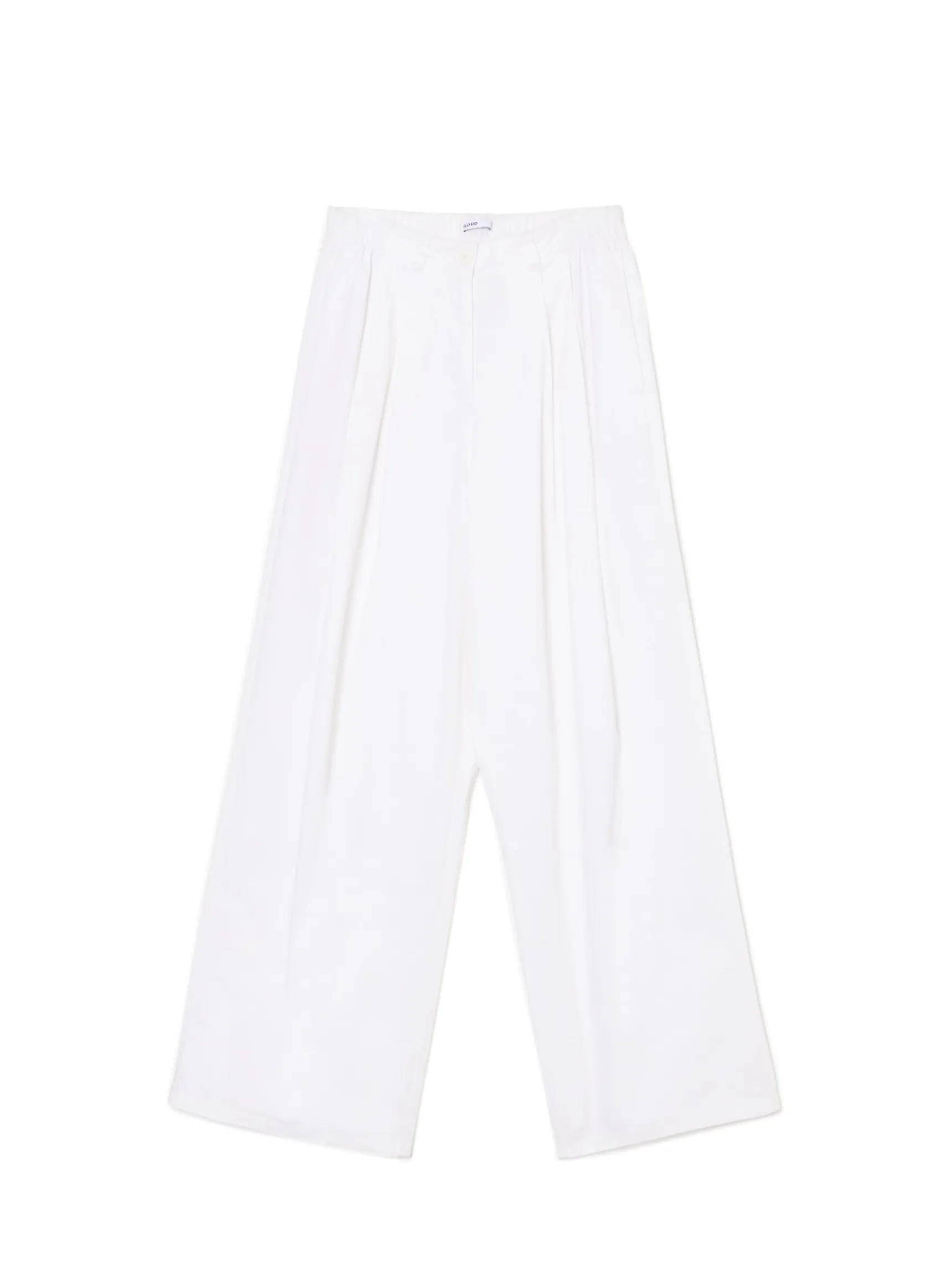 Clearance Cropp Białe spodnie wide leg biały