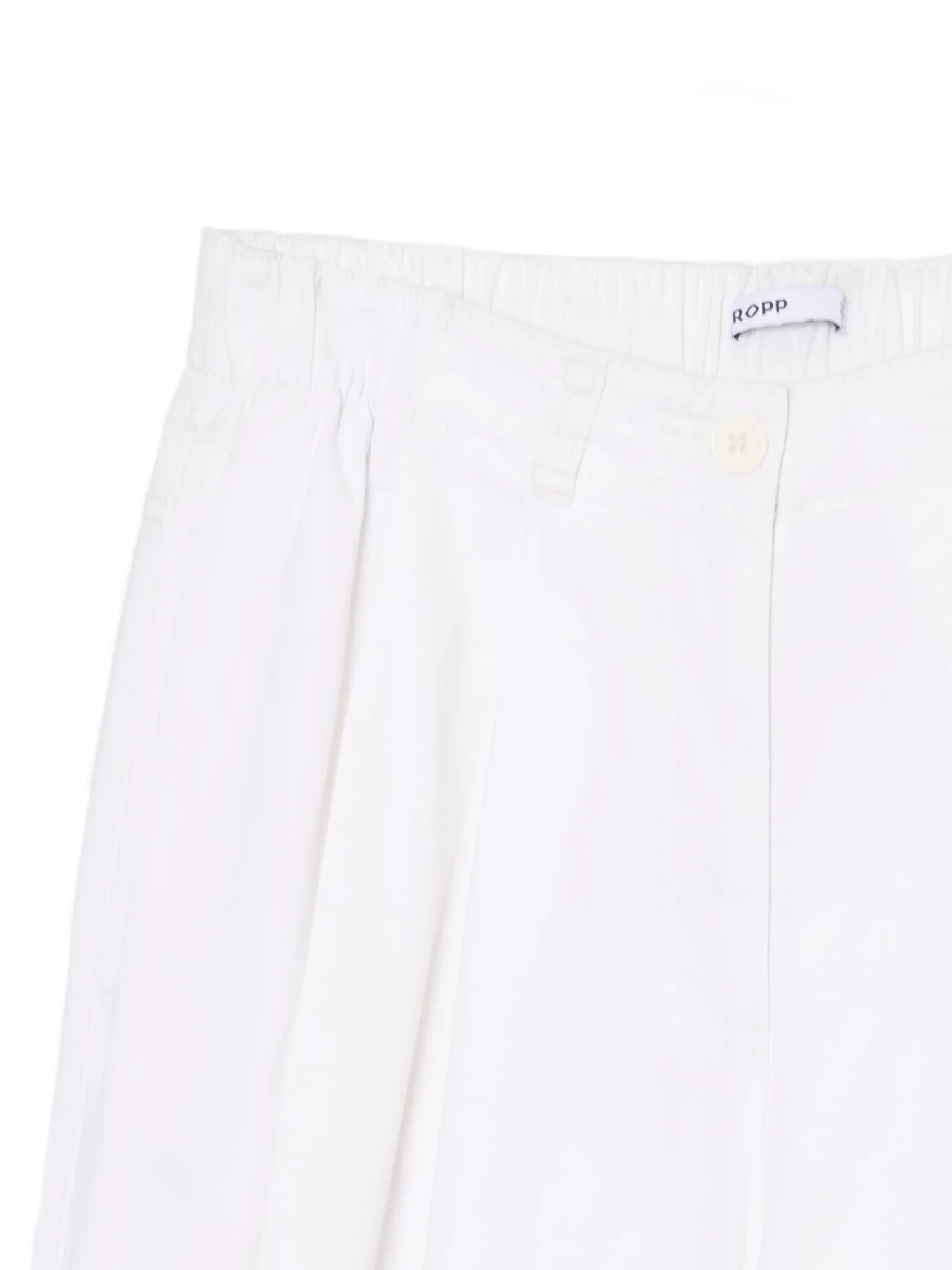 Clearance Cropp Białe spodnie wide leg biały