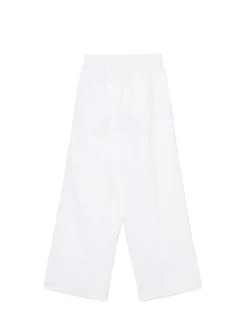 Clearance Cropp Białe spodnie wide leg biały
