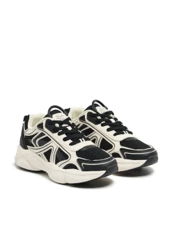 Best Cropp Biało-czarne sneakersy czarny