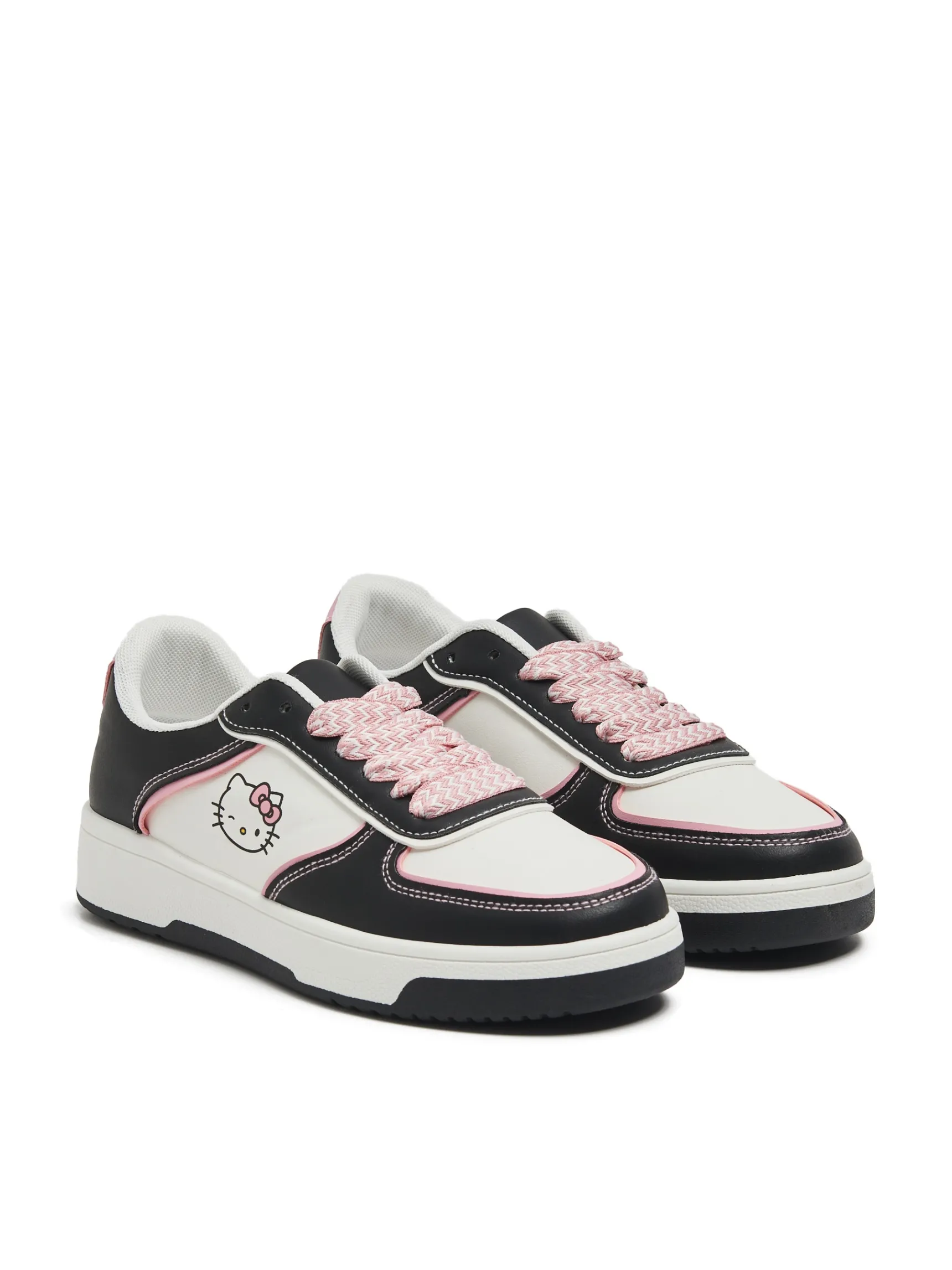 New Cropp Biało-czarne sneakersy Hello Kitty czarny