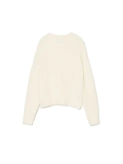 Outlet Cropp gładki sweter biały
