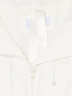 Discount Cropp pikowany płaszcz z kapturem biały