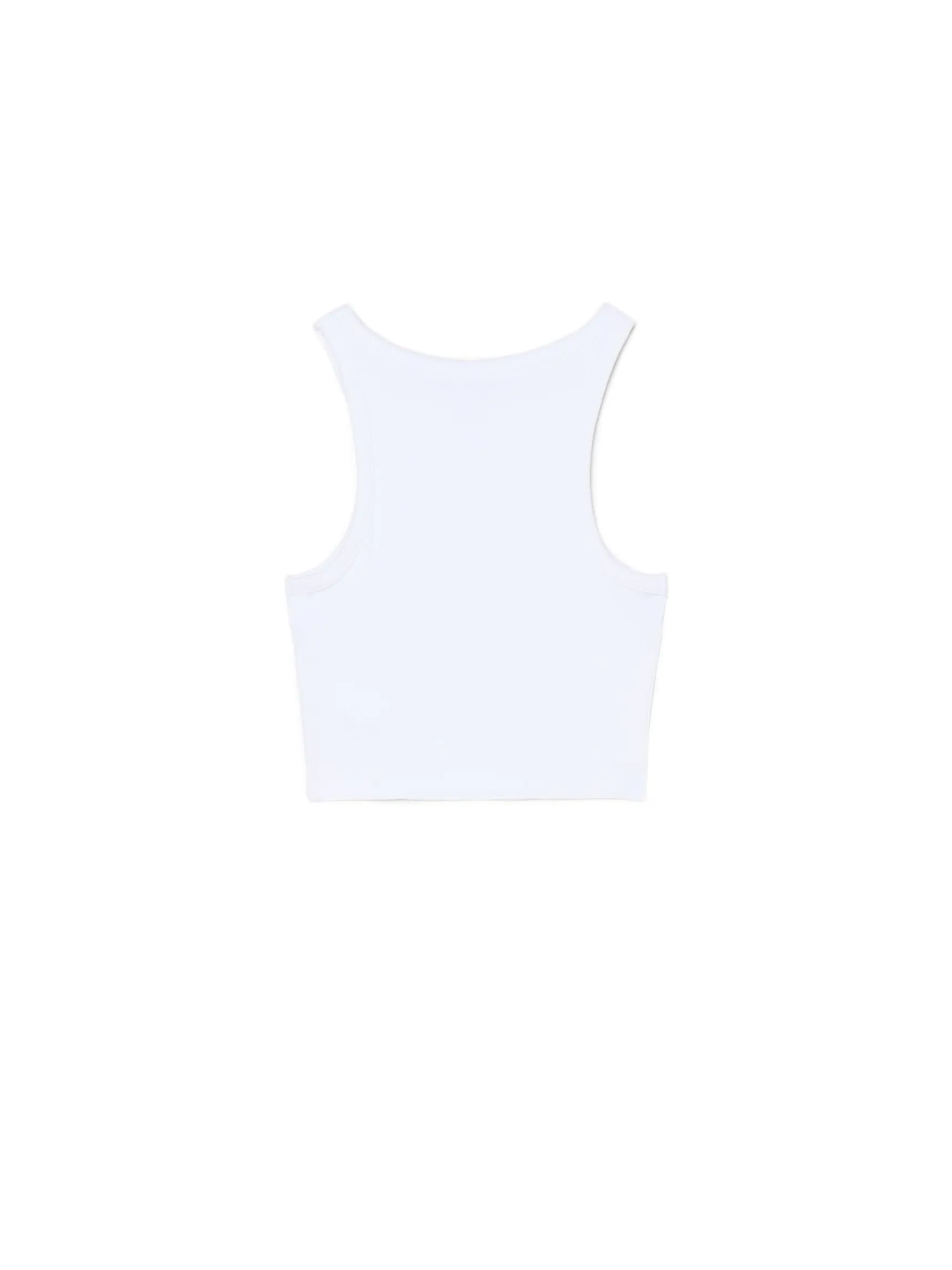 Online Cropp prążkowany top na ramiączkach biały