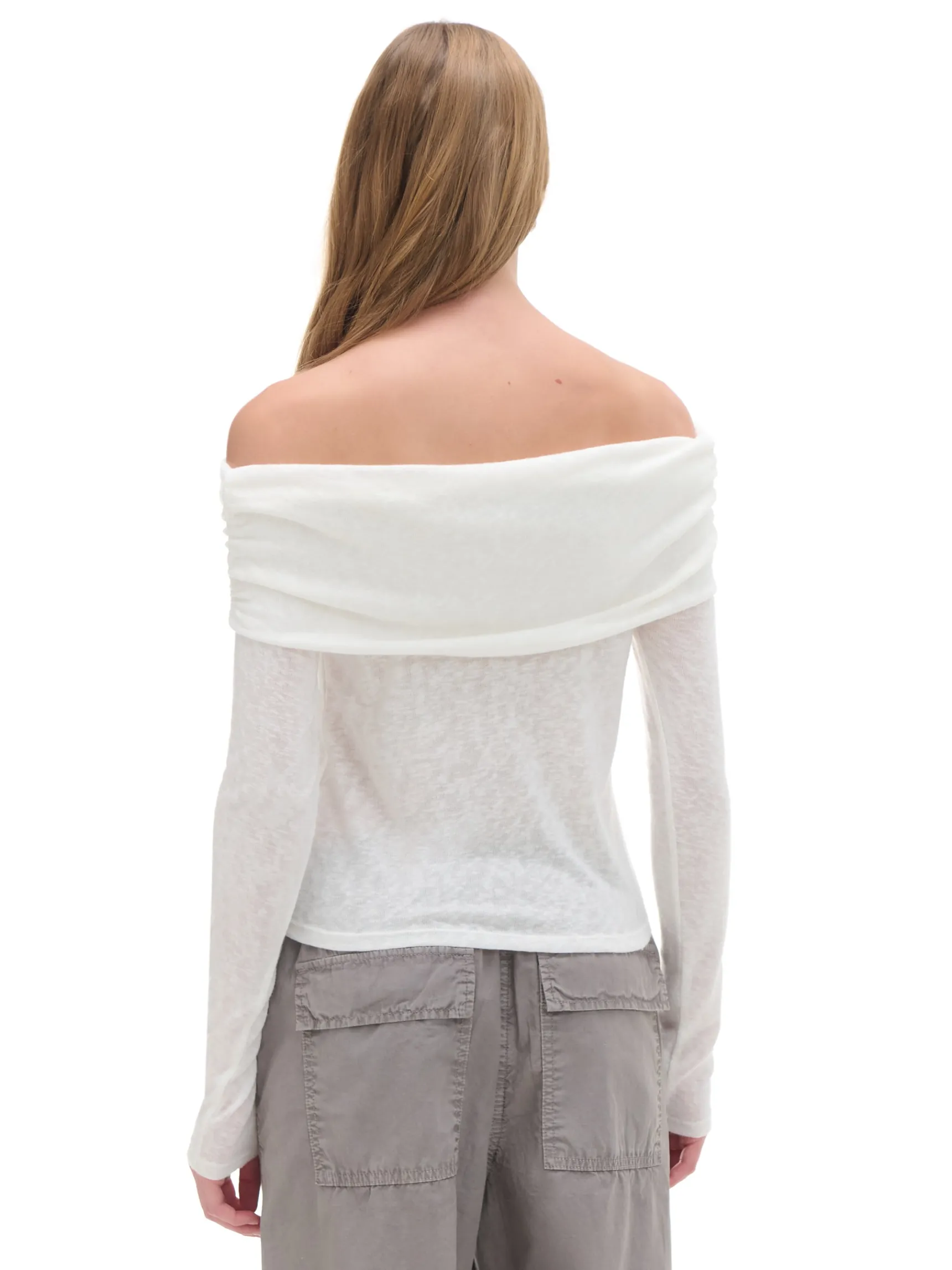 Hot Cropp sweter typu carmen biały