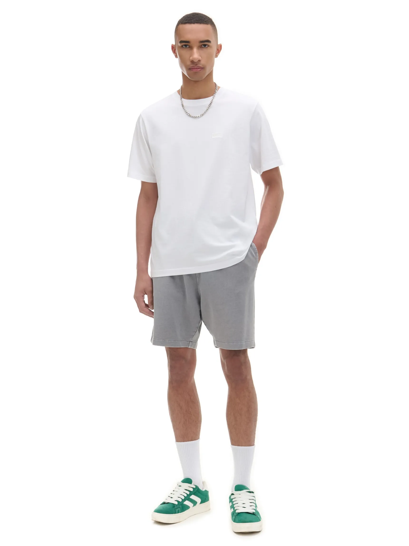 Clearance Cropp T-shirt z haftem biały