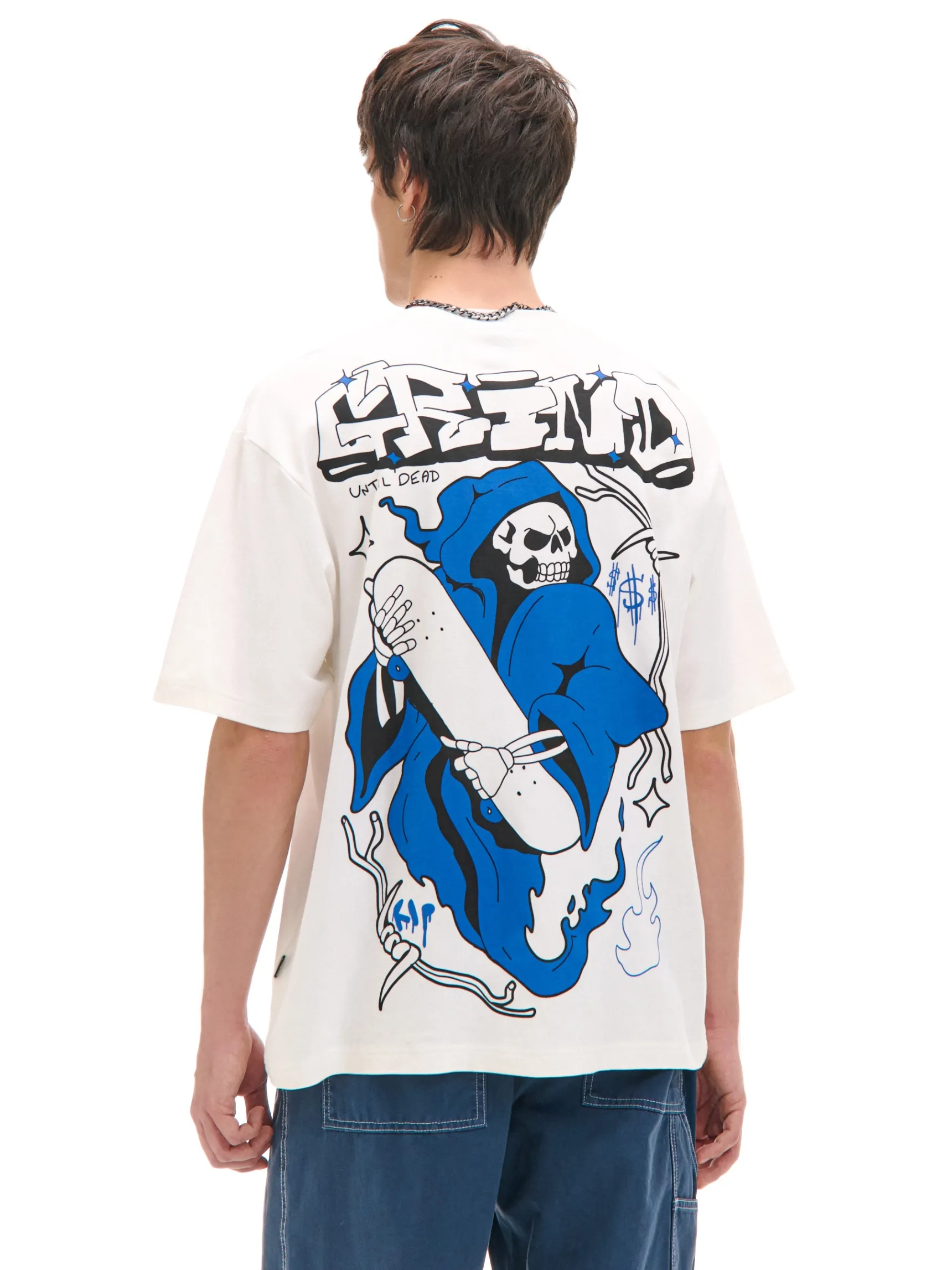 New Cropp T-shirt z nadrukami biały
